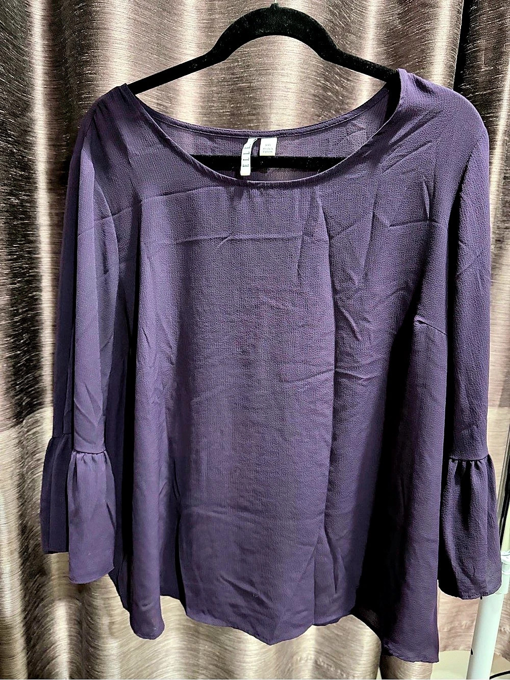 ELLE Purple Bell Sleeve Size XXL